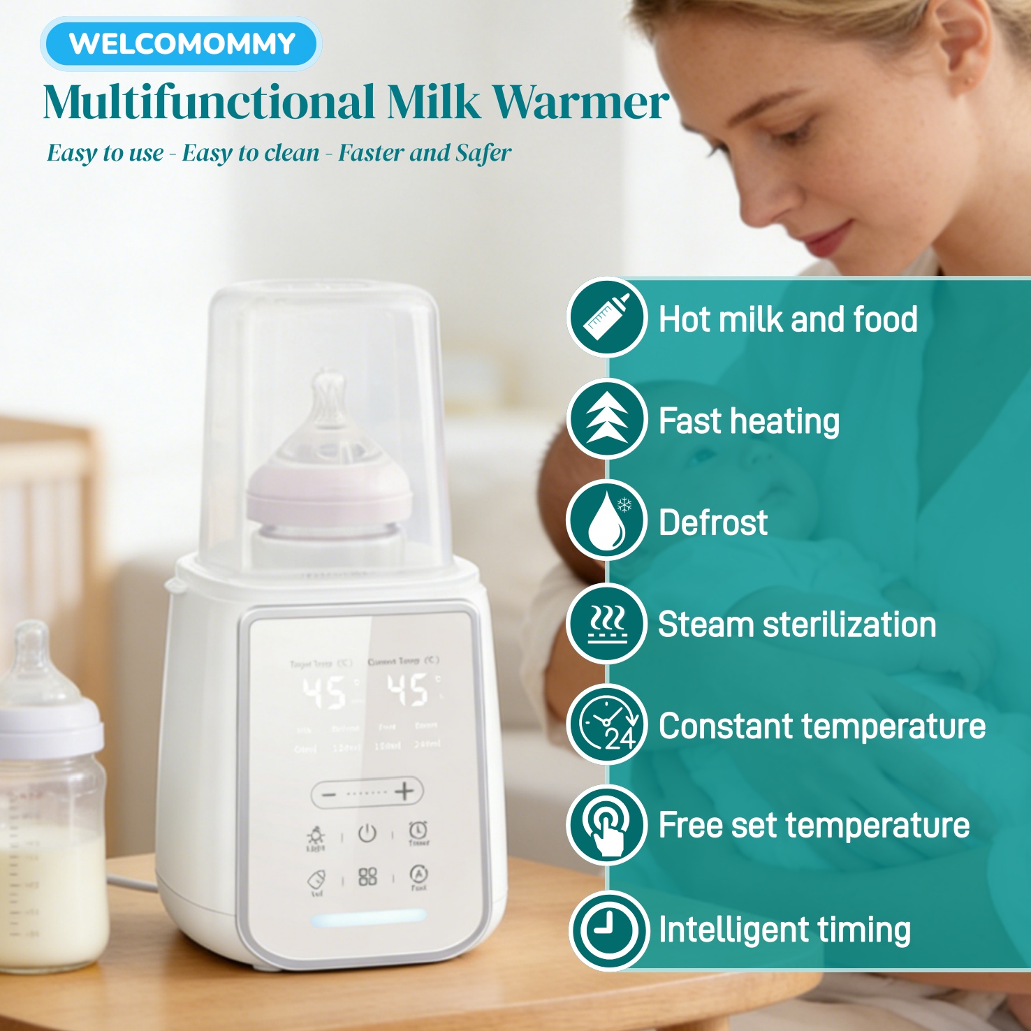 Baby Food Warmer - 8in1 아기 젖병 모유 워머 멀티기능
