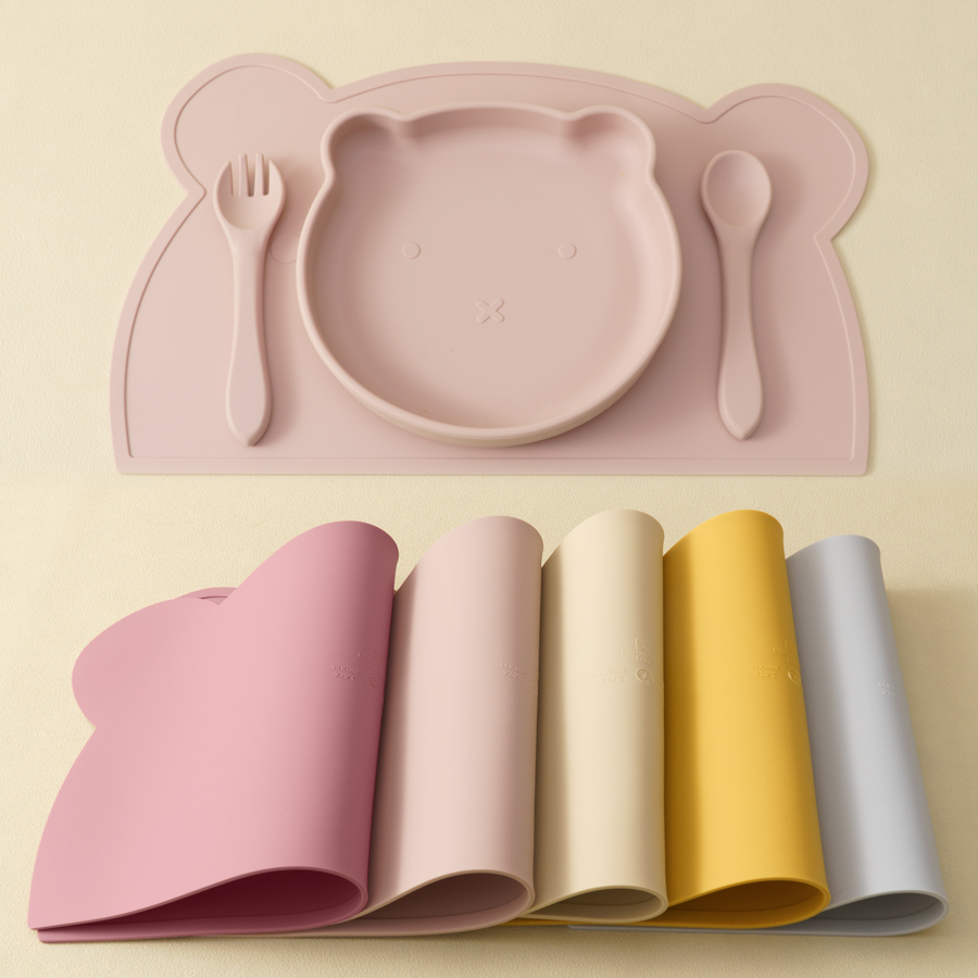 BPA 무료 4PCS 실리콘 어린이 식기 아기 먹이 세 - Baby Food Menu 리뷰 및 가격
